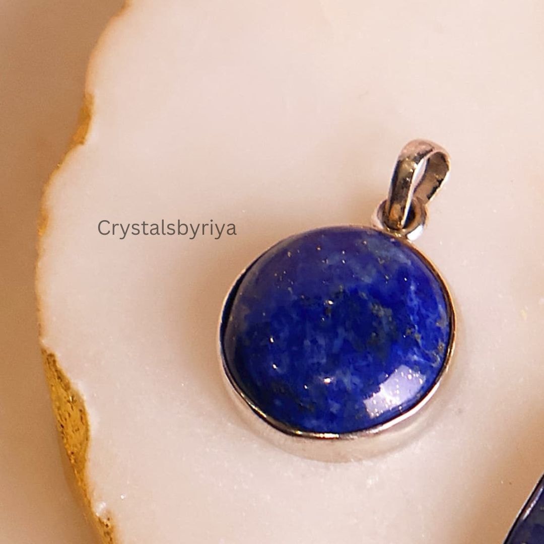 LAPIS LAZULI SILVER PENDANT - alternate view